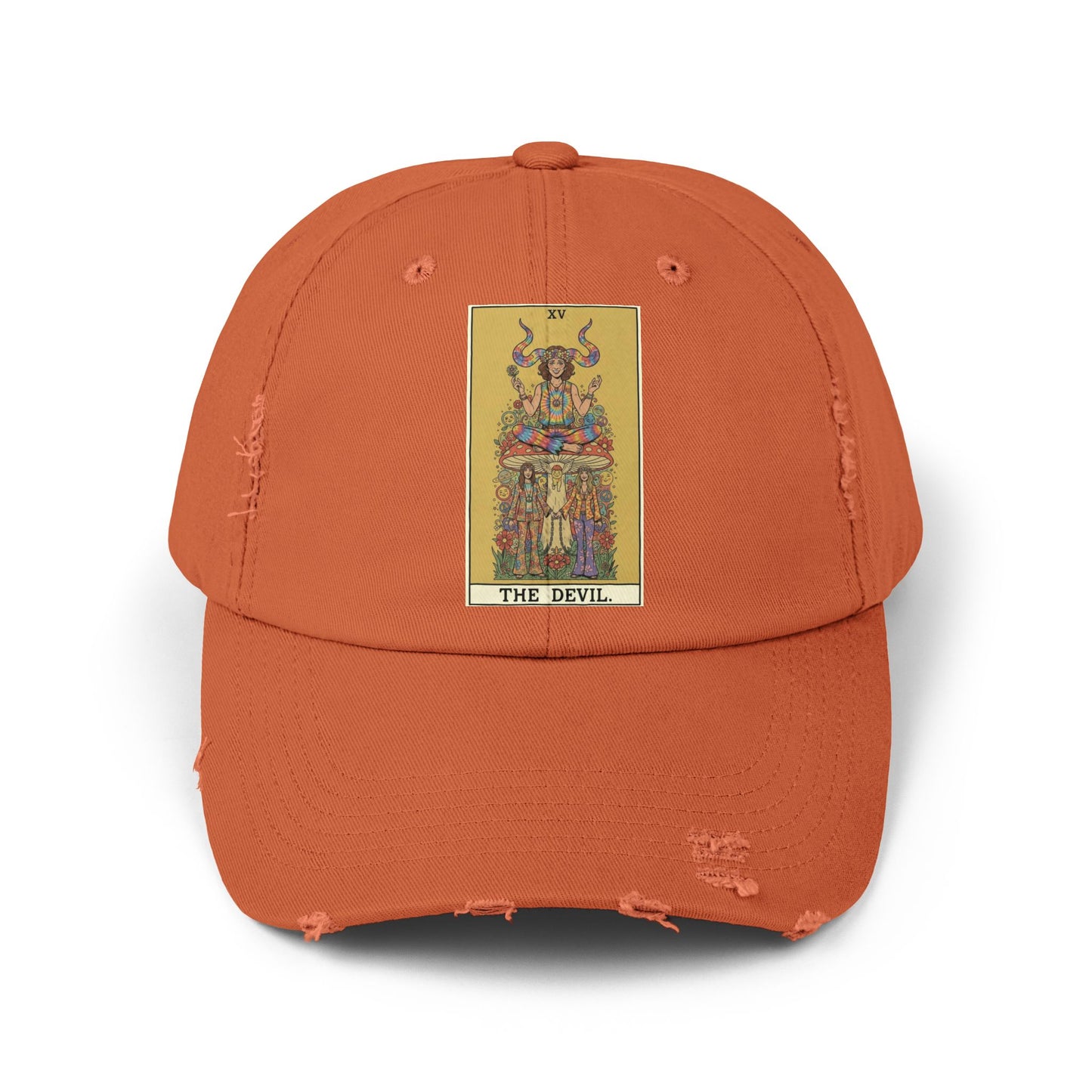 Distressed Cap - Hippie 'The Devil' Tarot Card Design