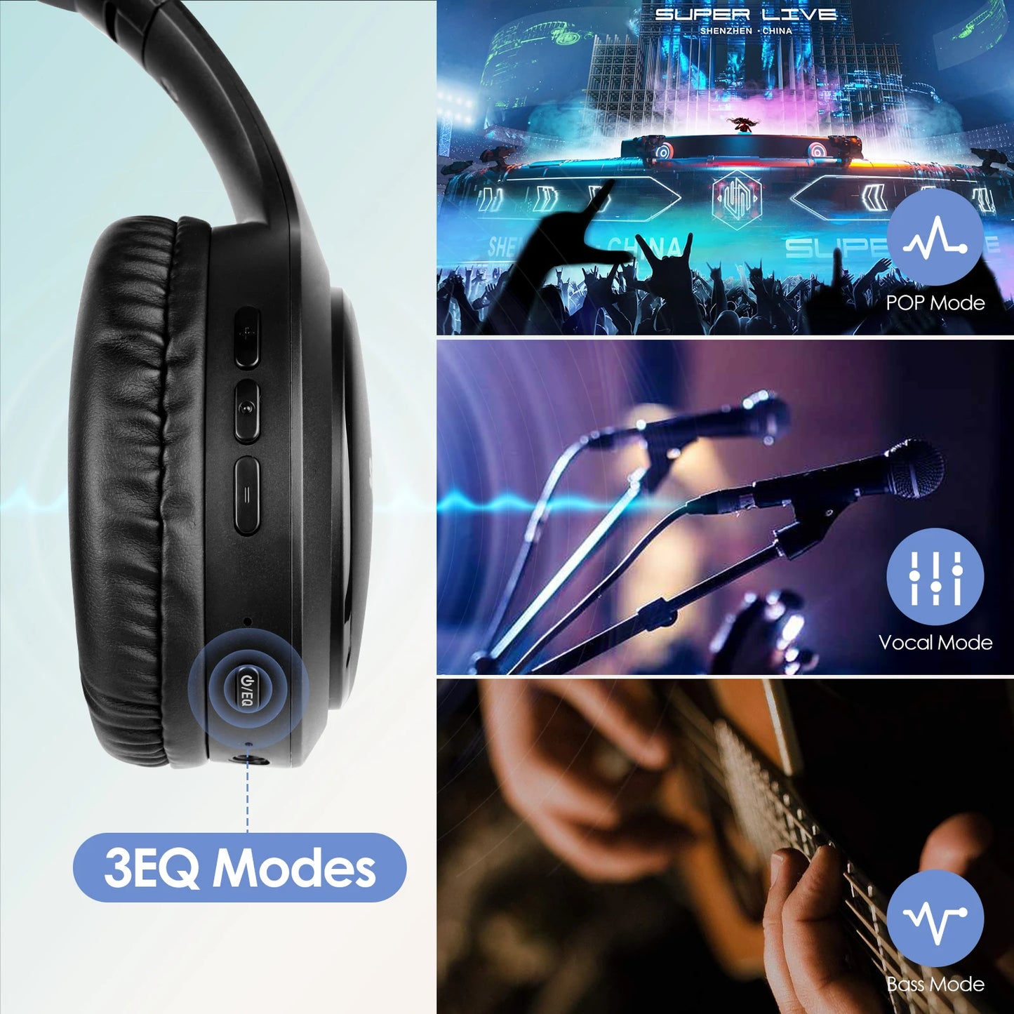 Siindoo JH-919 Foldable Wireless Headphones, Bluetooth Stereo Earphones Super Bass With Mic 4colors For Iphone Laptop PC