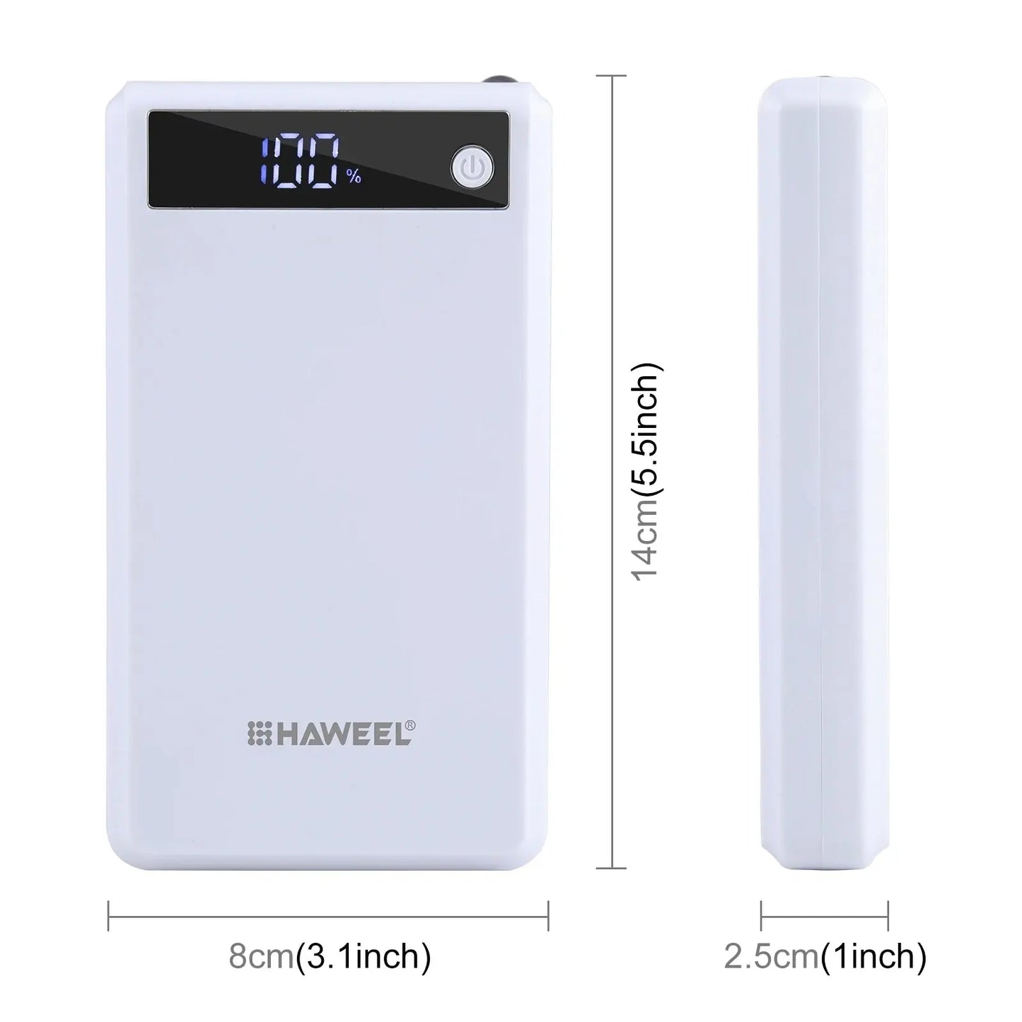 HAWEEL DIY 6 x 18650 Battery 24W Fast Charge Power Bank Box Case with Display, Not Include Battery Tarot Yeah