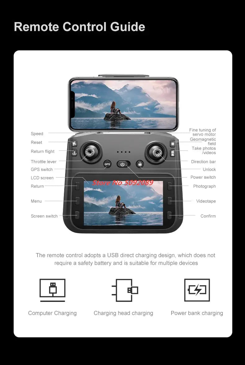 Professional 5G 8K HD Camera GPS Drone Aerial Photography Dual Camera Dron with Screen Obstacle Avoidance Drone RC Quadcopter Tarot Yeah