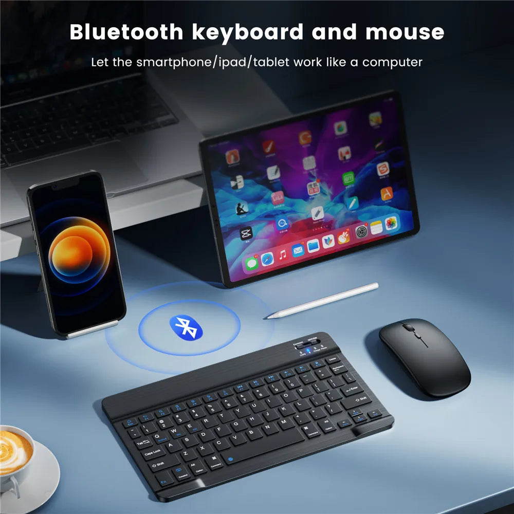 Bluetooth-compatible Wireless Keyboard Mouse Set for Android Windows for Tablet iPad PC Keyboard Wireless Mouse Gaming Keyboard