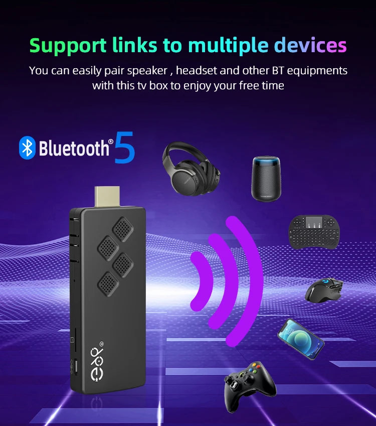 G96 high-performance android 13.0 4k smart TV Stick ATV H313 2GB RAM 16GB ROM Q2 infrared remote control tv stick Dual Wifi