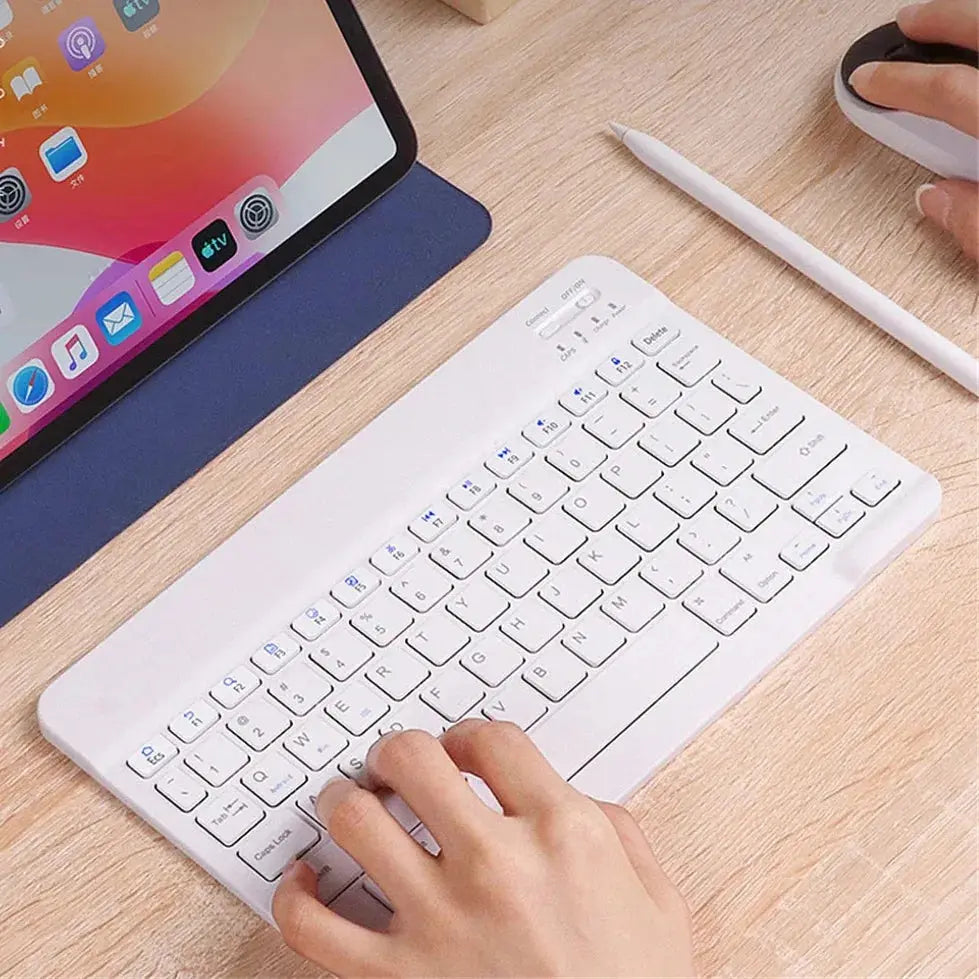 Bluetooth-compatible Keyboard for Android IOS Ipad Slim Portable Wireless Bluetooth Rechargeable Mini Keyboard For Tablet Phone Tarot Yeah