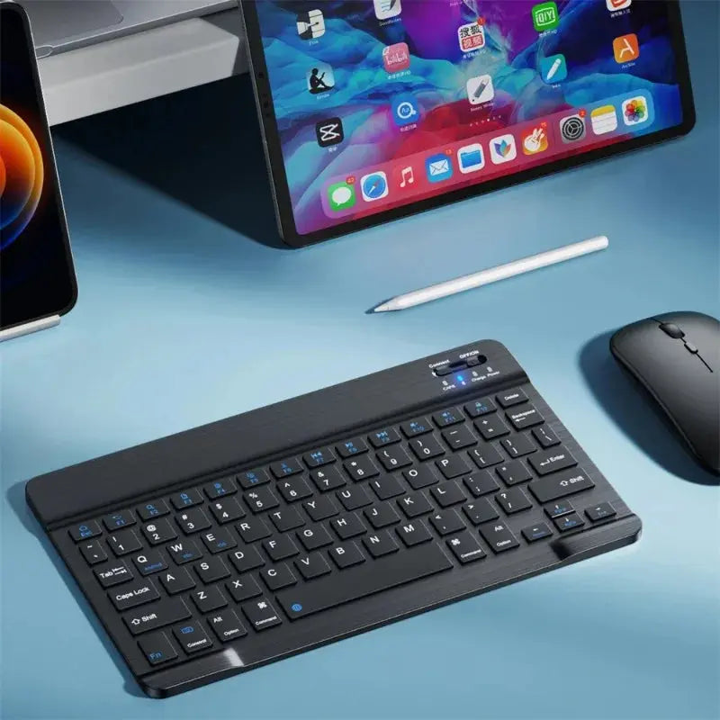 Bluetooth-compatible Keyboard for Android IOS Ipad Slim Portable Wireless Bluetooth Rechargeable Mini Keyboard For Tablet Phone Tarot Yeah