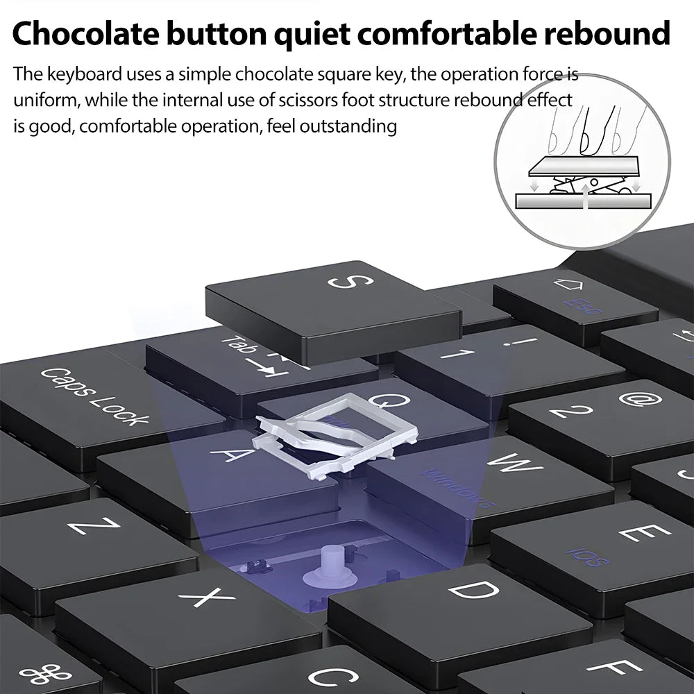 Bluetooth-compatible Wireless Keyboard Mouse Set for Android Windows for Tablet iPad PC Keyboard Wireless Mouse Gaming Keyboard