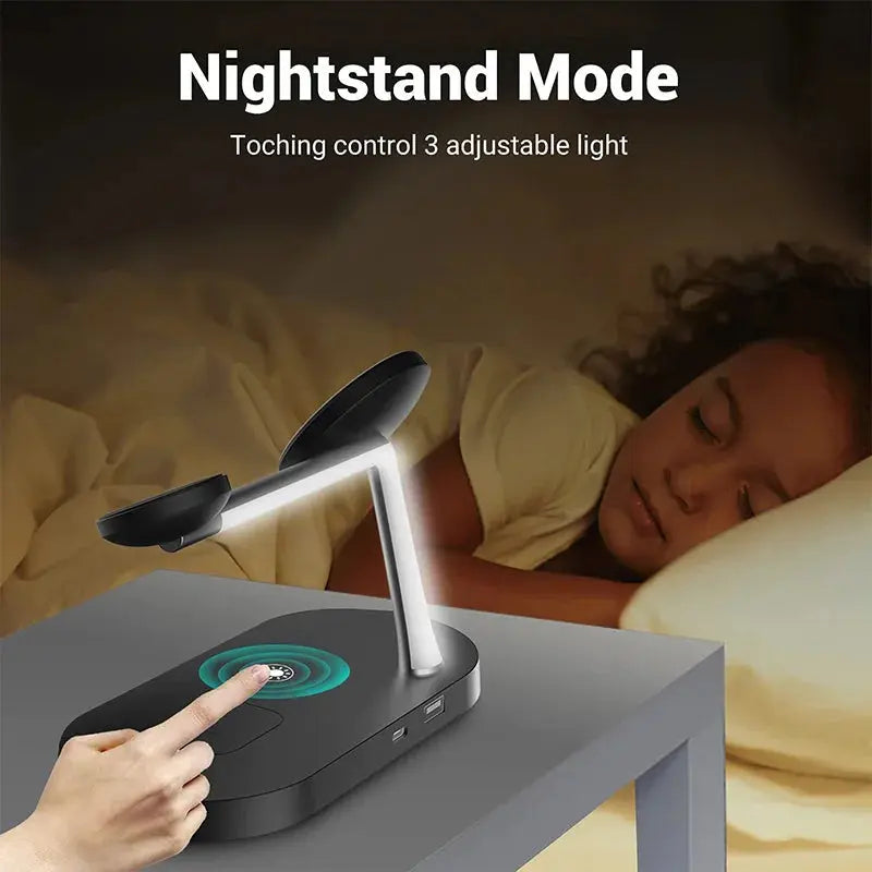 3 in 1 Wireless Charger Stand For iPhone 12 13 14 15 16 Fast Charging Station for Apple Watch 10 9 8 7 6 5 4 Airpods 2 3 Pro Tarot Yeah
