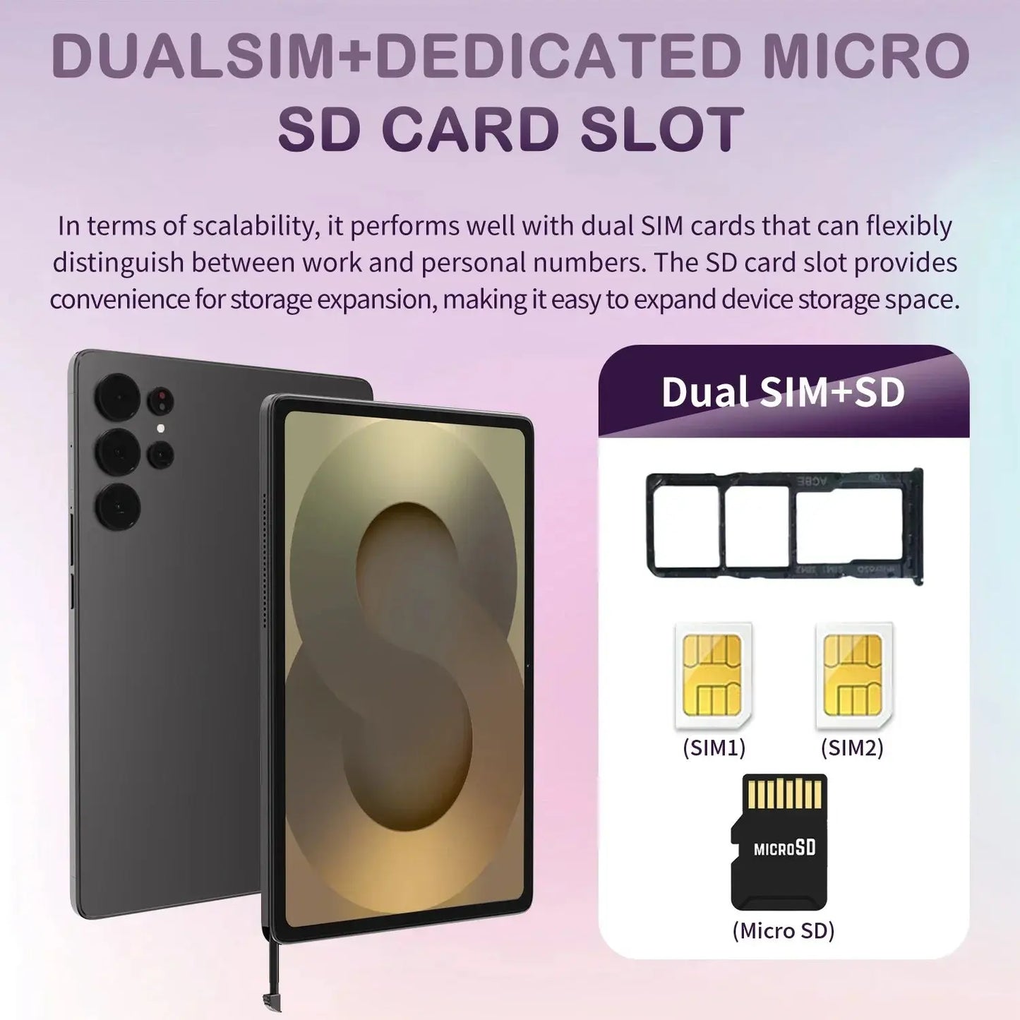 Original Pad 24 Ultra Tablet 13 inch 16GB+1TB Android 14 Snapdragon 8gen3 Global 8800mah 5G Dual SIM WIFI HD Full Screen.