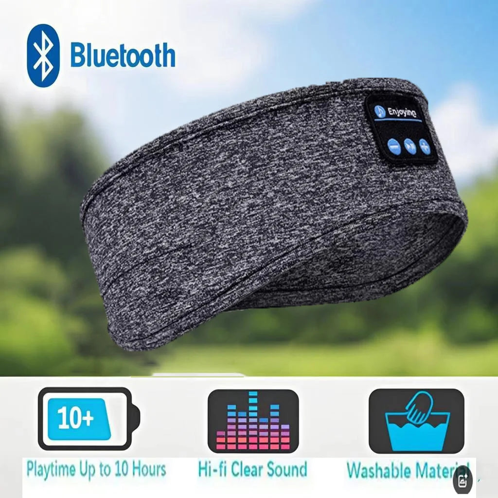 Wireless Bluetooth Sleeping Headband Fone Earphones Sports Sweatband Sleeping Band Headset Music Soft Elastic Eye Mask Headphone