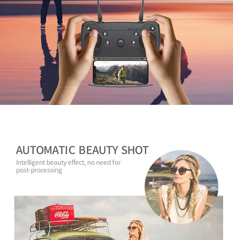 2025 New E88 Pro WIFI FPV Drone - 4K/1080P Dual Camera,Wide-Angle HD, Altitude Hold, Foldable Quadcopter, RC Helicopter Toy Gift
