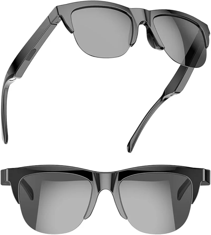 Smart Glasses,Polarized Sunglasses With Bluetooth Speaker,Athletic/Outdoor UV Protection And Voice Control,Unisex - Black