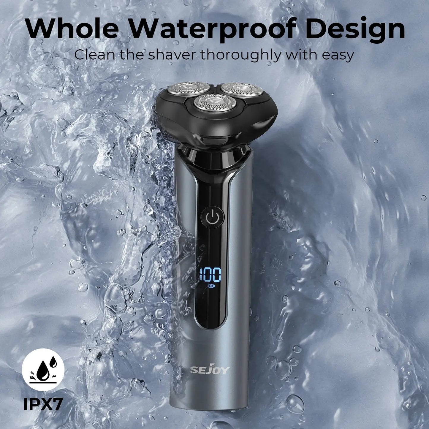 SEJOY Portable Clean Razor Men USB Electric shaver Powerful Beard Electric Razor Rechargeable Waterproof shaving Machine.