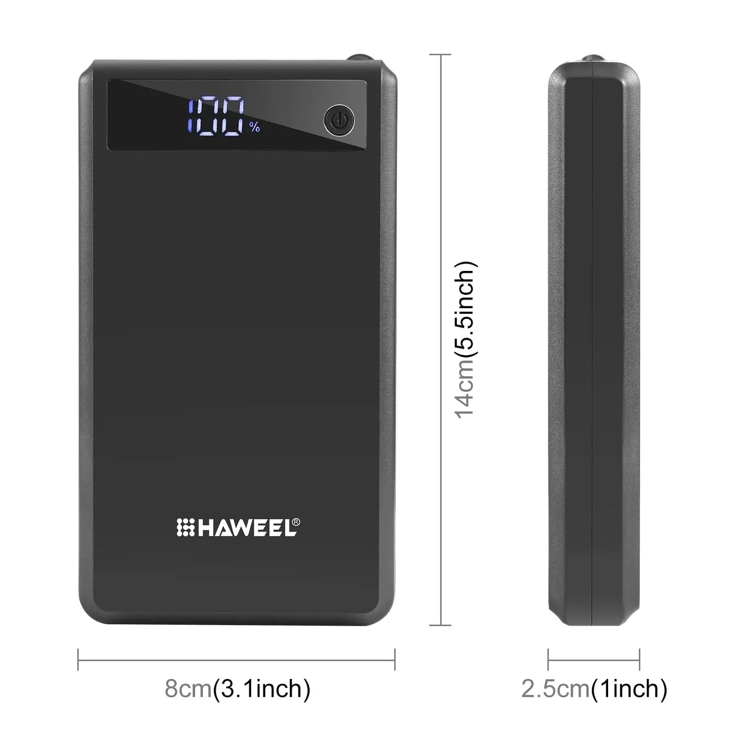 HAWEEL DIY 6 x 18650 Battery 24W Fast Charge Power Bank Box Case with Display, Not Include Battery Tarot Yeah