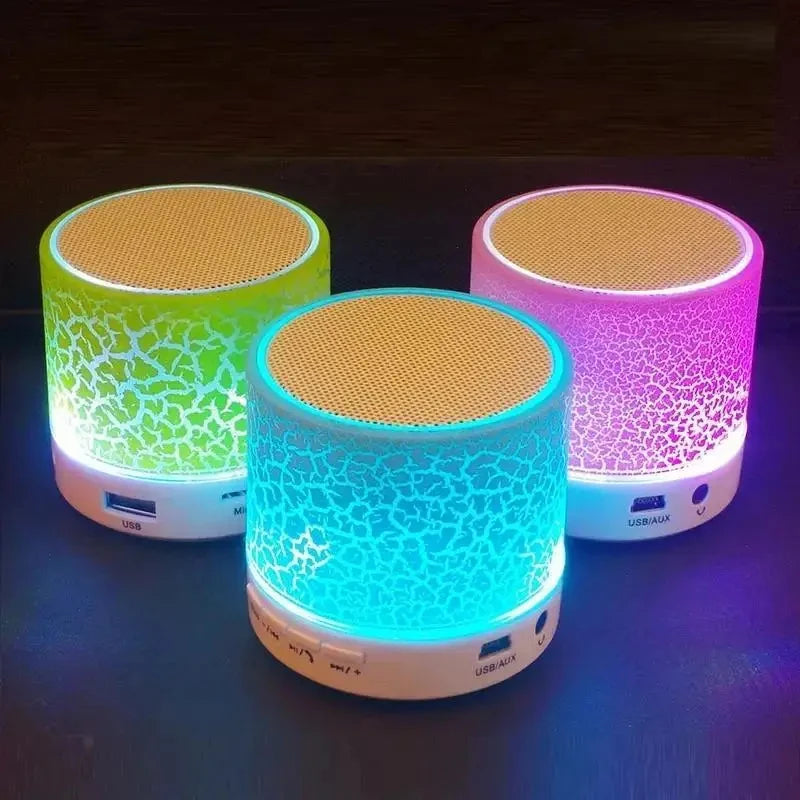 PHONEPACE Bluetooth Speaker Wireless Loudspeaker Crack LEDTF Card USB Subwoofer Portable MP3 Music Sound Column