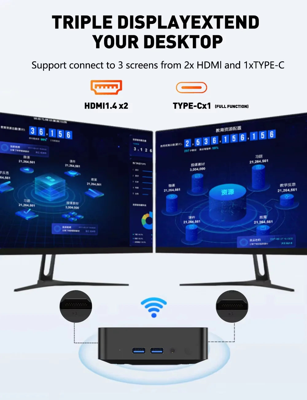 Mini PC Intel Core i9 Processor UHD Graphics Small Pocket Computer Windows 11 Mini PC WiFi6 1TB NVMe SSD Desktop Gaming Computer