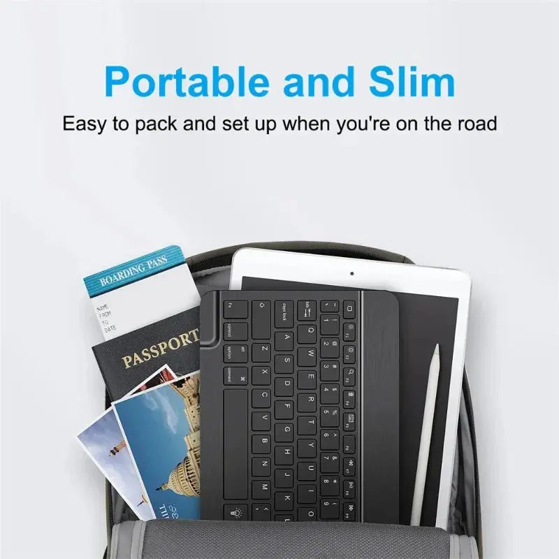 Bluetooth-compatible Keyboard for Android IOS Ipad Slim Portable Wireless Bluetooth Rechargeable Mini Keyboard For Tablet Phone Tarot Yeah