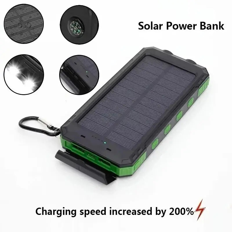 200000mAh Large Capacity Solar Power Bank Fast Charging Portable Charger External Battery for IPhone Samsun Xiaomi Powerbank Tarot Yeah