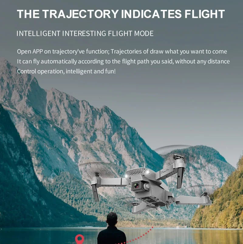 2025 New E88 Pro WIFI FPV Drone - 4K/1080P Dual Camera,Wide-Angle HD, Altitude Hold, Foldable Quadcopter, RC Helicopter Toy Gift
