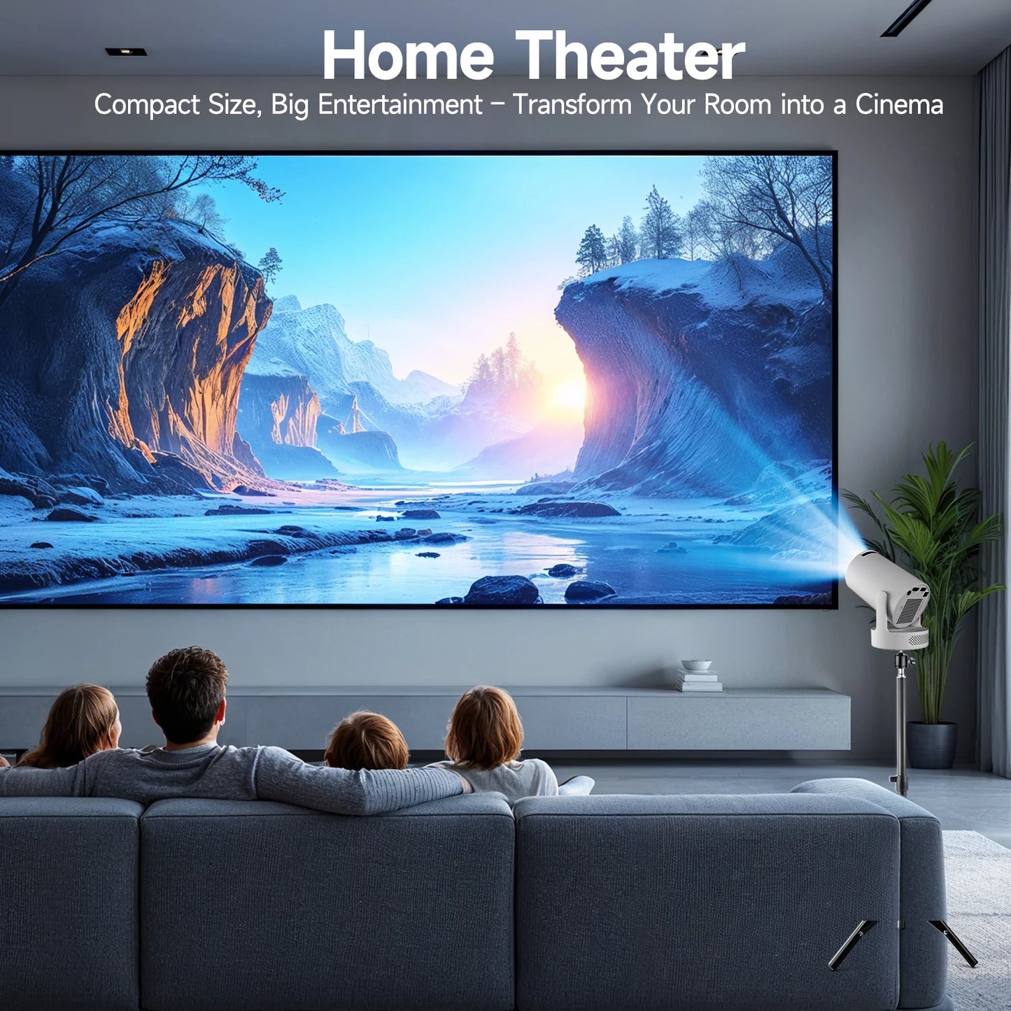 Magcubic HY300 Pro+ 4K Android 11 Portable Projector 8000 Lumens WiFi 6 BT5.4 Outdoor Theater 5W HiFi Speaker 720P HD Supported