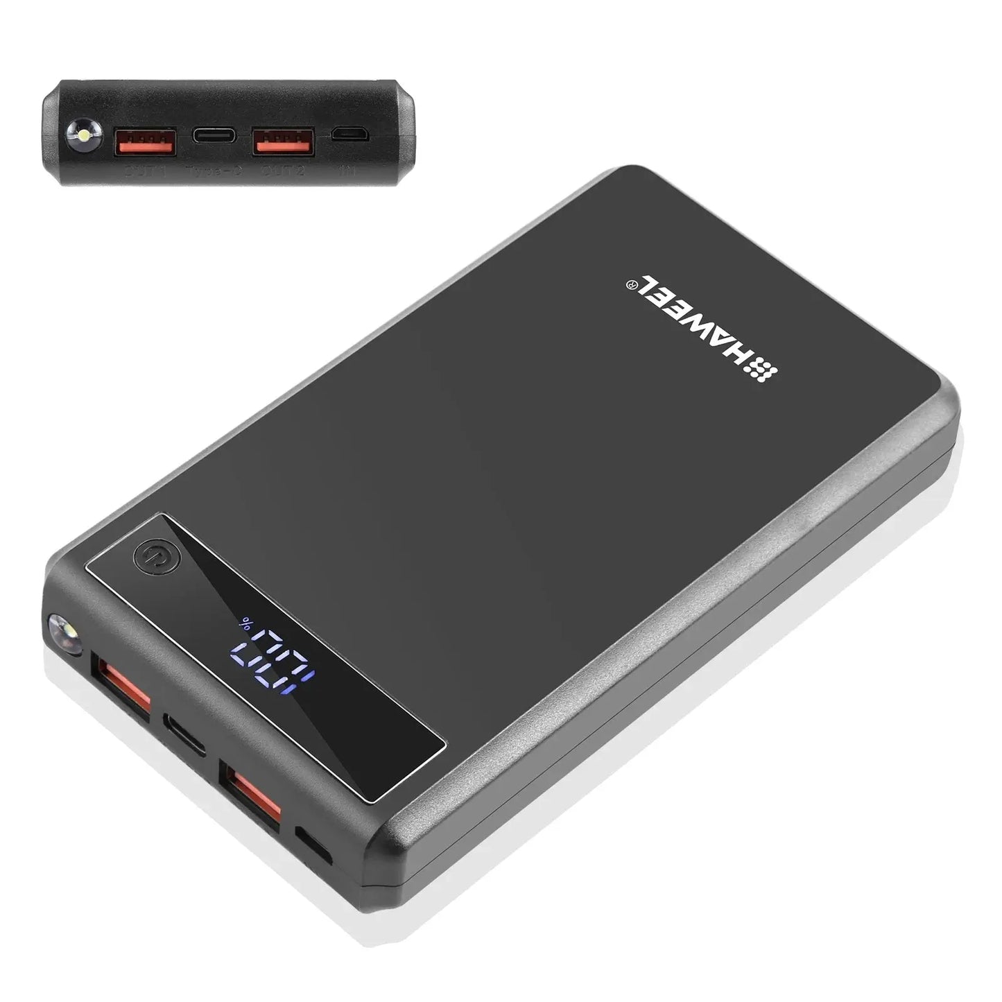 HAWEEL DIY 6 x 18650 Battery 24W Fast Charge Power Bank Box Case with Display, Not Include Battery Tarot Yeah