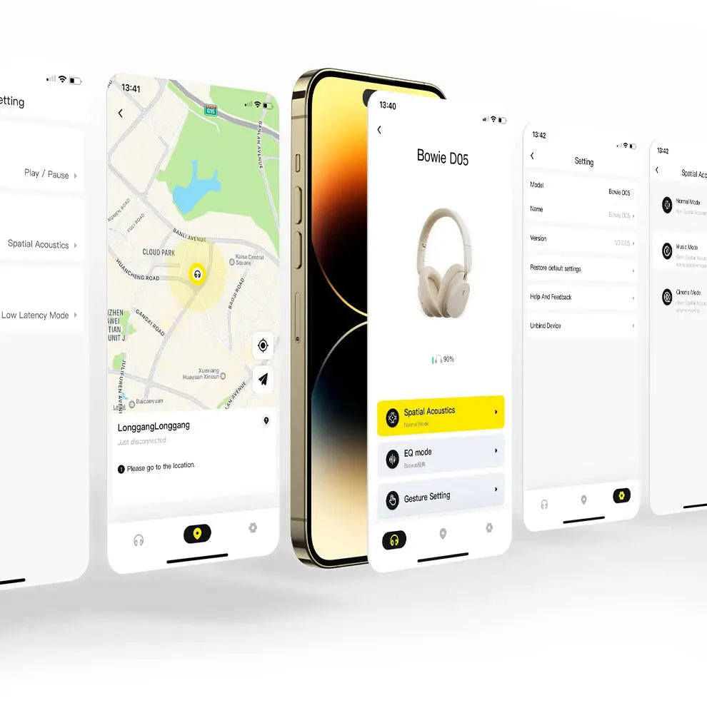 Baseus Bowie D05 Wireless Headphone 3D Spatial Audio Earphone Bluetooth 5.3 Headset 40mm Driver Foldable Over Ear Headphone 70H Tarot Yeah