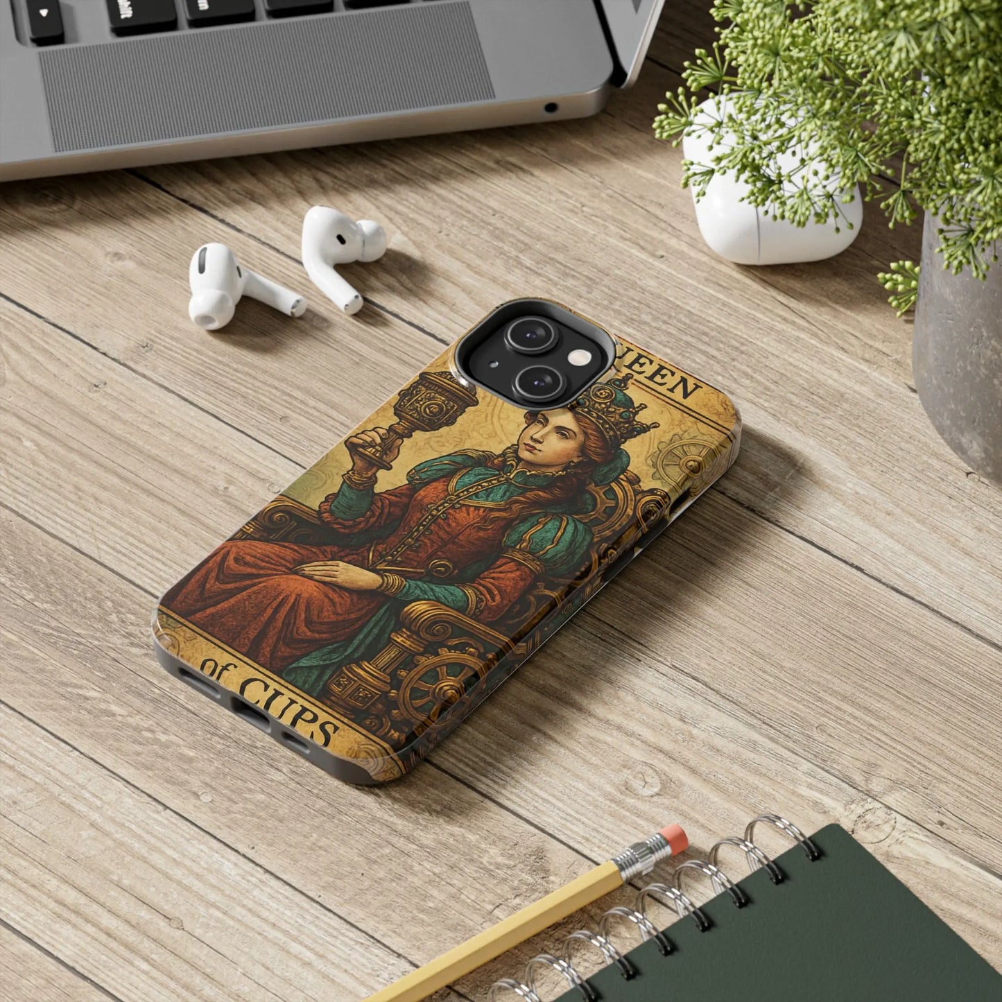 Artistic Tarot Phone Case - Queen of Cups Design.