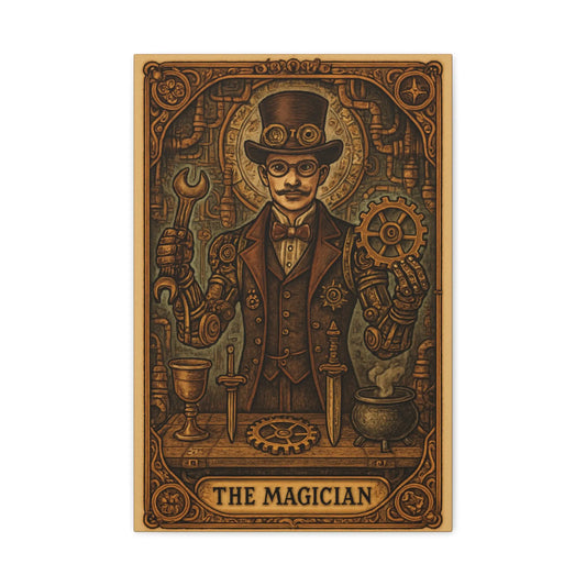 Steampunk Wall Art Canvas Print, Vintage Decor, Unique Home Decor, Gift for Him, Industrial Style Art.