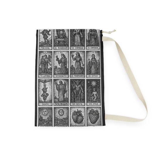 Tarot-Inspired Laundry Bag for Mystical Vibes, Bohemian Laundry Tote, Spiritual Gift, Witchy Home Decor, Unique Storage Solution