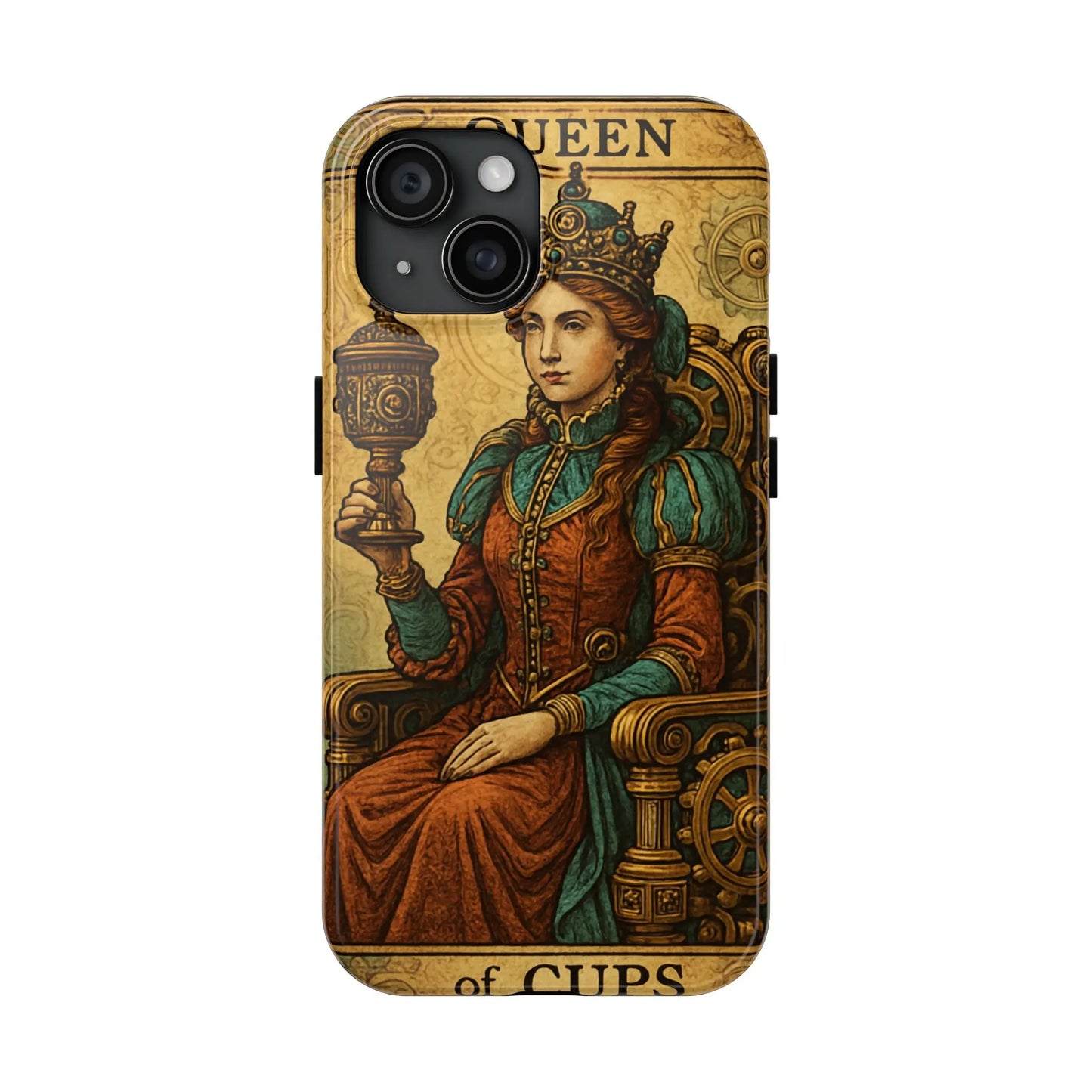 Artistic Tarot Phone Case - Queen of Cups Design.