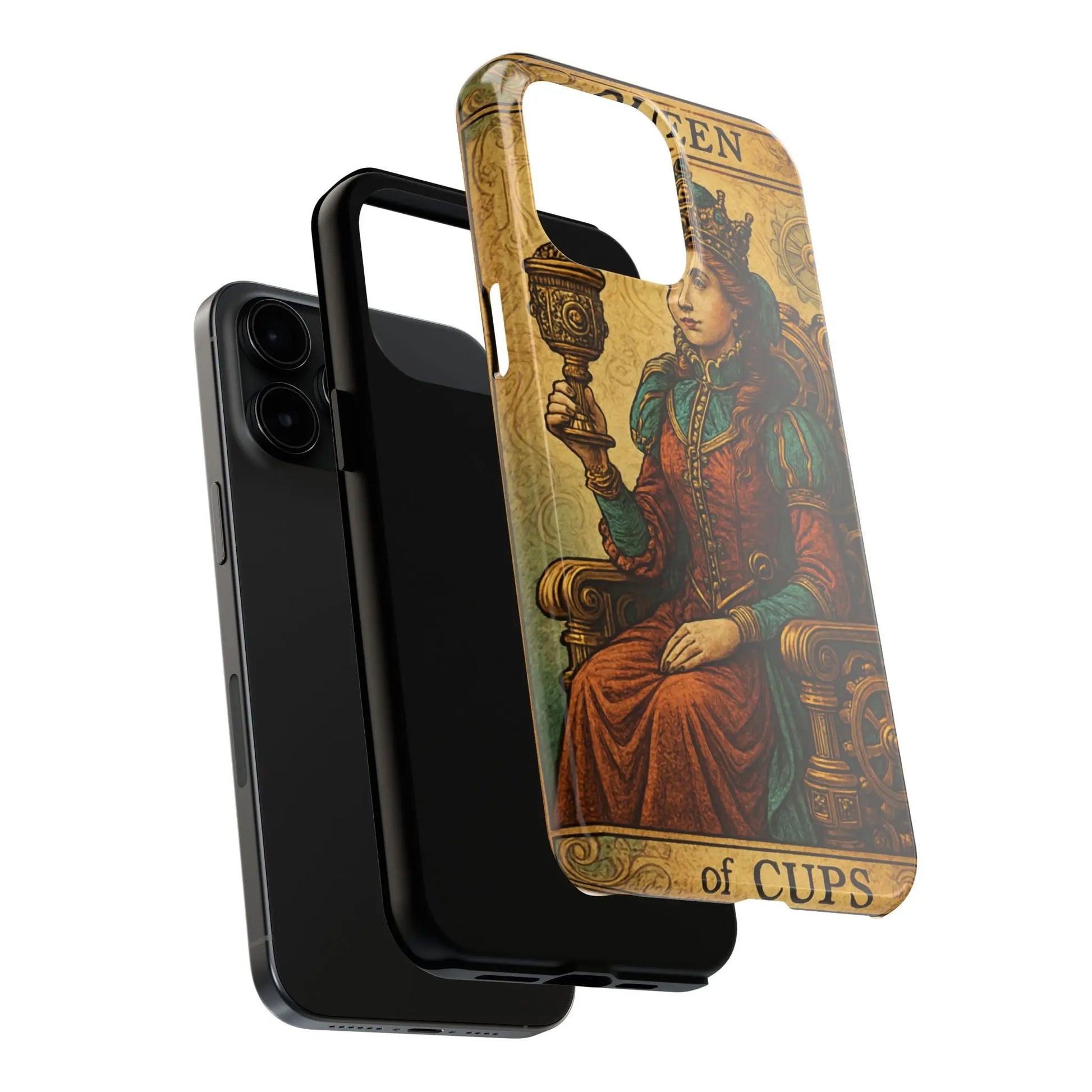 Artistic Tarot Phone Case - Queen of Cups Design.