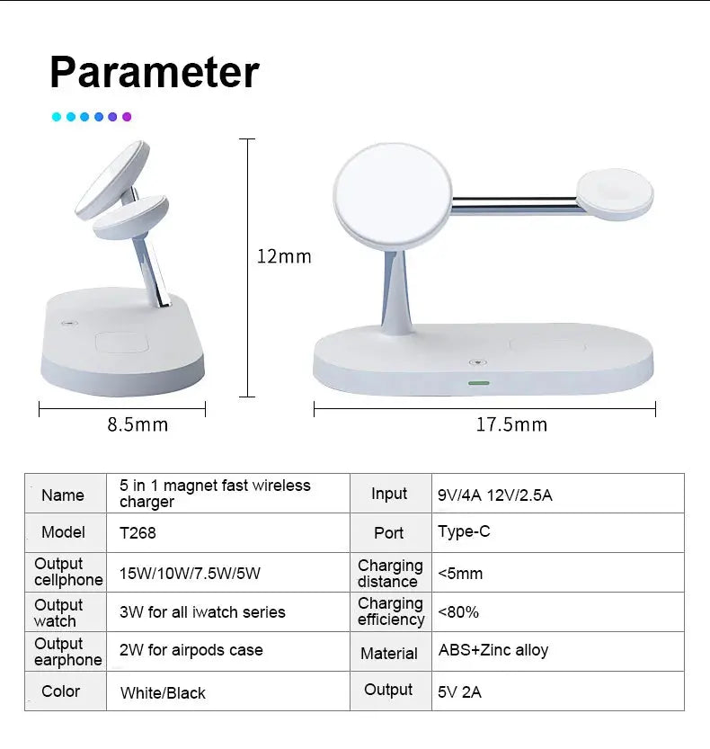 3 in 1 Wireless Charger Stand For iPhone 12 13 14 15 16 Fast Charging Station for Apple Watch 10 9 8 7 6 5 4 Airpods 2 3 Pro Tarot Yeah