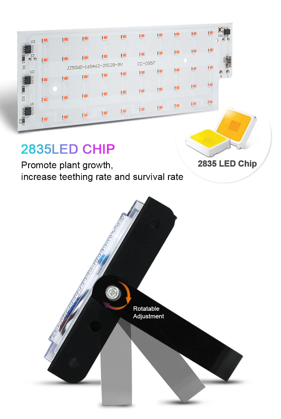 LED Grow Light 50W 100W 150W AC 220V Phyto Lamp Full Spectrum LED Floodlight Indoor Plants Hydroponic Greenhouse Growth Lighting