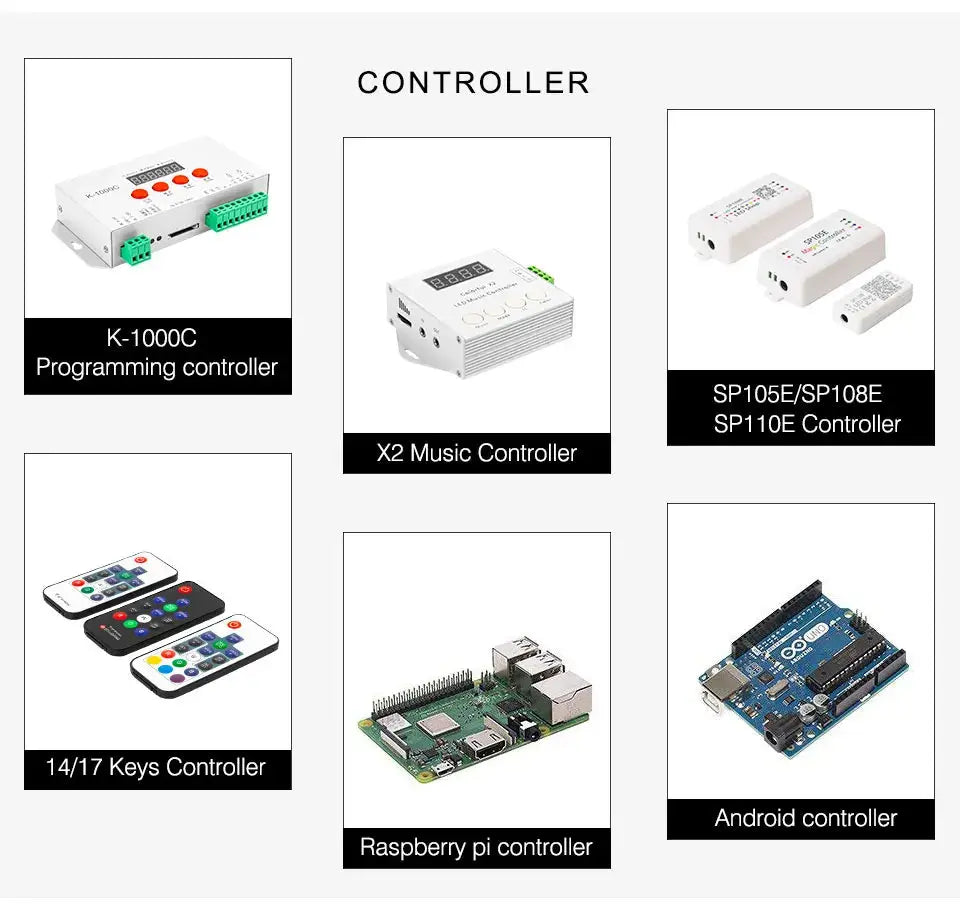 WS2812B RGB Flexible Pixel Led Module Panel 8x8/16x16/8x32 Matrix Screen WS2811 WS2812 IC Individually Addressable DC5V.