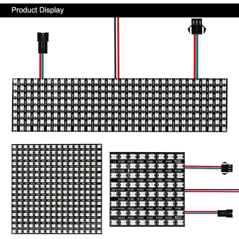 WS2812B RGB Flexible Pixel Led Module Panel 8x8/16x16/8x32 Matrix Screen WS2811 WS2812 IC Individually Addressable DC5V.