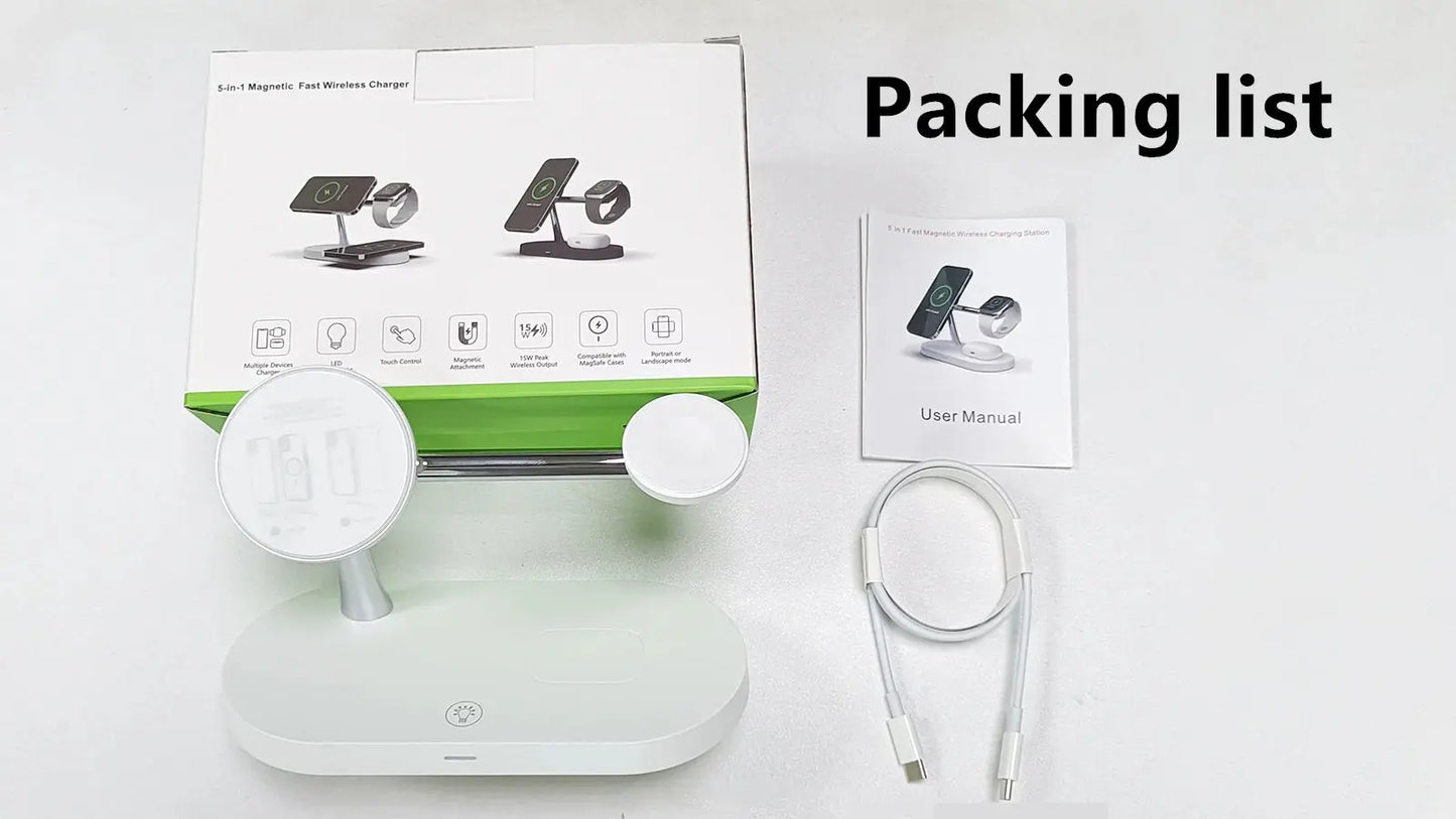 3 in 1 Wireless Charger Stand For iPhone 12 13 14 15 16 Fast Charging Station for Apple Watch 10 9 8 7 6 5 4 Airpods 2 3 Pro Tarot Yeah