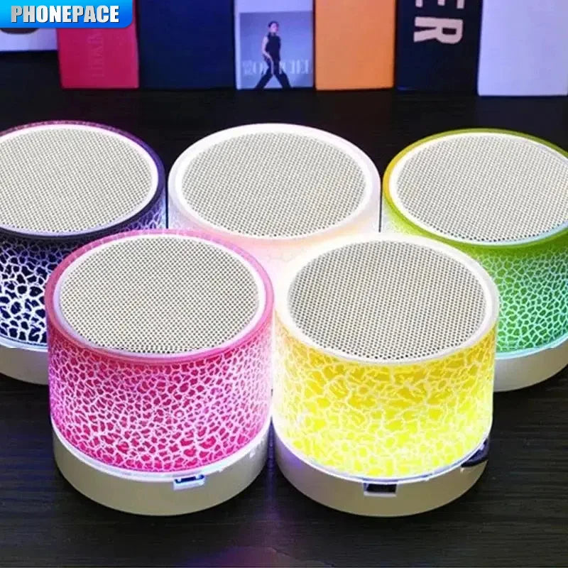 PHONEPACE Bluetooth Speaker Wireless Loudspeaker Crack LEDTF Card USB Subwoofer Portable MP3 Music Sound Column