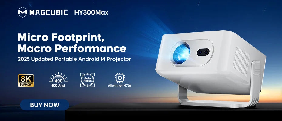 Magcubic 4K Wifi6 Projector 290 ANSI Dual WIFI BT5.0 1280*720P Home Cinema Outdoor portable HY300 Pro +