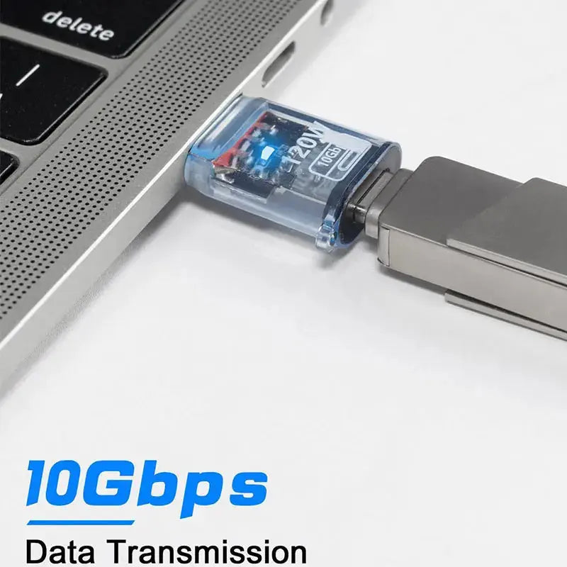 USB3.2 Adapter 10Gbps, 120W USB C Female to USB Male/USB Type-C Male to USB Female Adapter OTG Fast Charging with Double Tarot Yeah