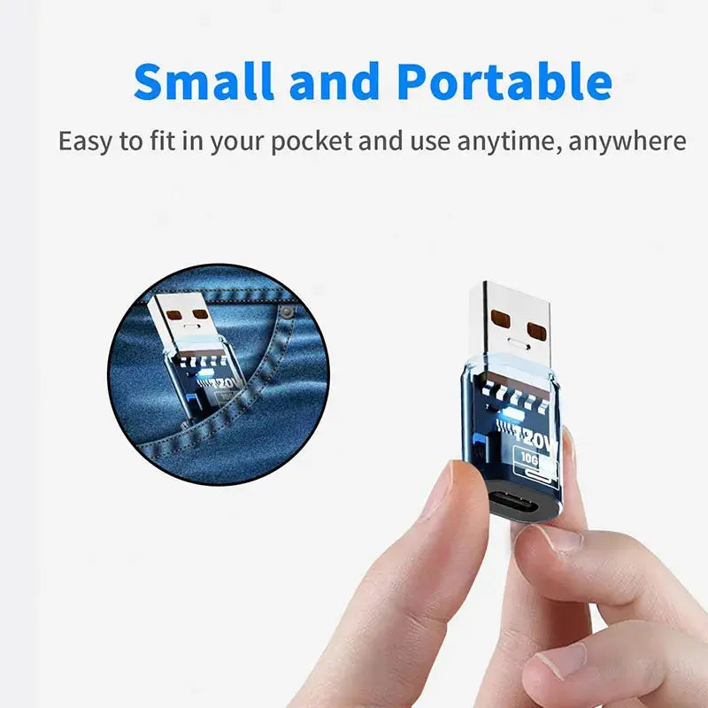 USB3.2 Adapter 10Gbps, 120W USB C Female to USB Male/USB Type-C Male to USB Female Adapter OTG Fast Charging with Double Tarot Yeah