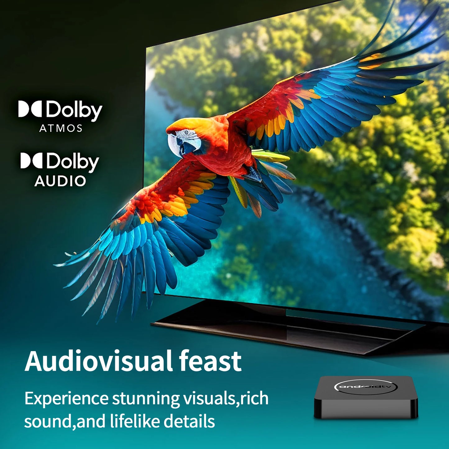 Q1 Smart TV Box Android13 Allwinner H313 Google Assistant 2GB16GB Dual 2.4G5.8GWifi Bluetooth 4K HDR10 Stream Media Player