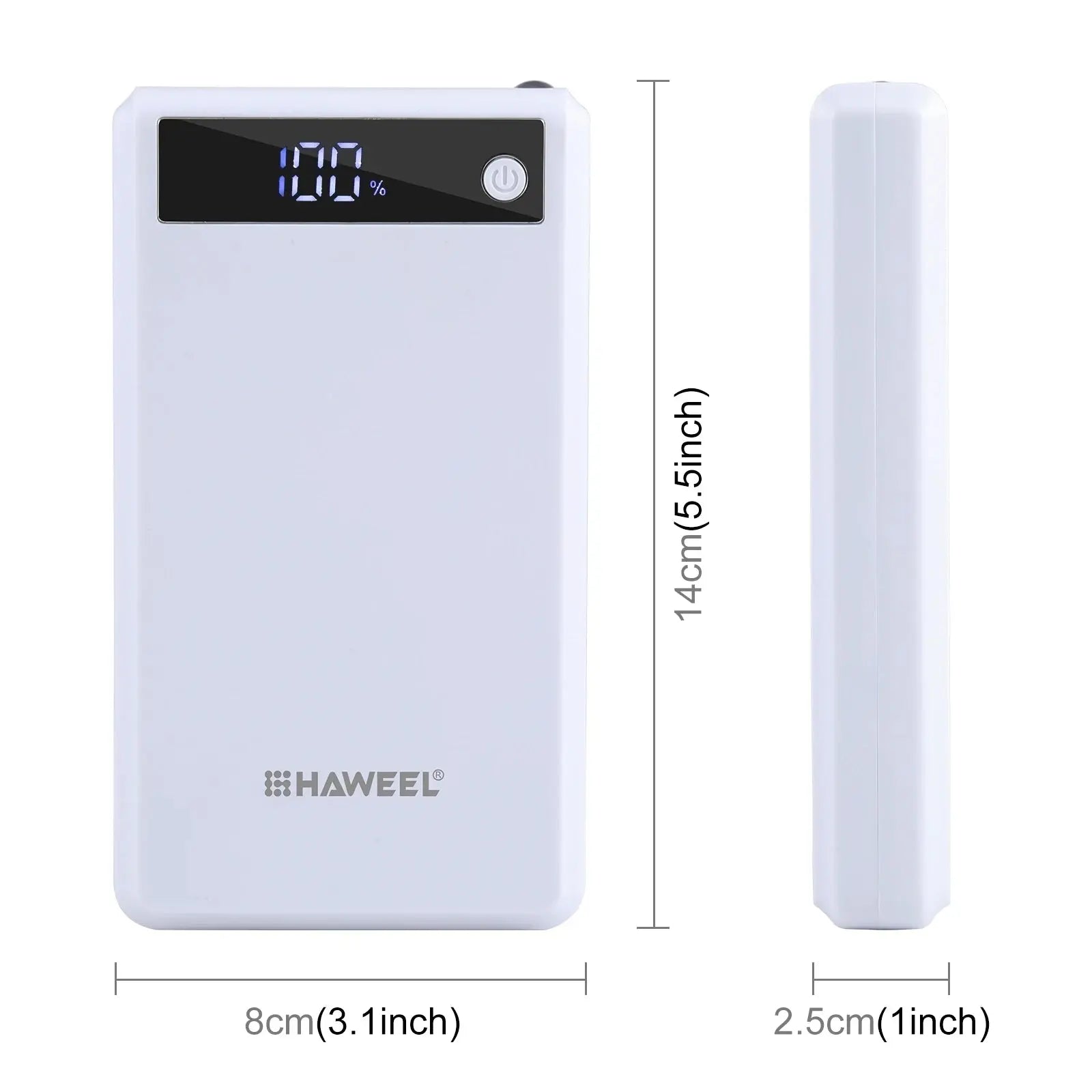 HAWEEL DIY 6 x 18650 Battery 24W Fast Charge Power Bank Box Case with Display, Not Include Battery Tarot Yeah