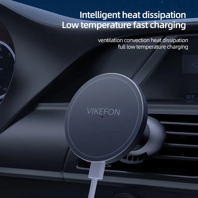 30W Magnetic Car Wireless Charger + Ring For iPhone 12 13 14 15 pro max mini Air Vent Car Phone Holder Stand Fast Car Charging Tarot Yeah