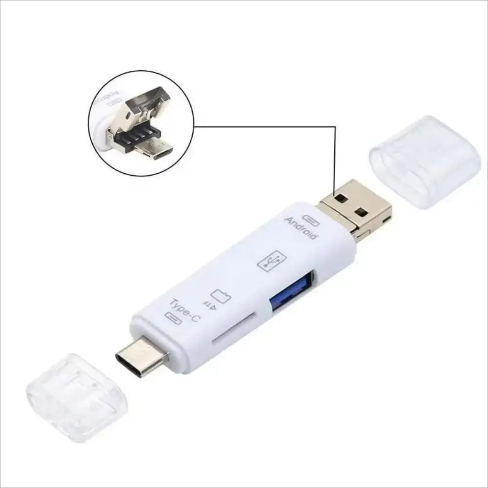 New 5 in 1 Multifunction USB 2.0 Type C USB Micro USB SD TF Memory Card Reader for Android Computer Dock OTG Type C Adapter Tarot Yeah