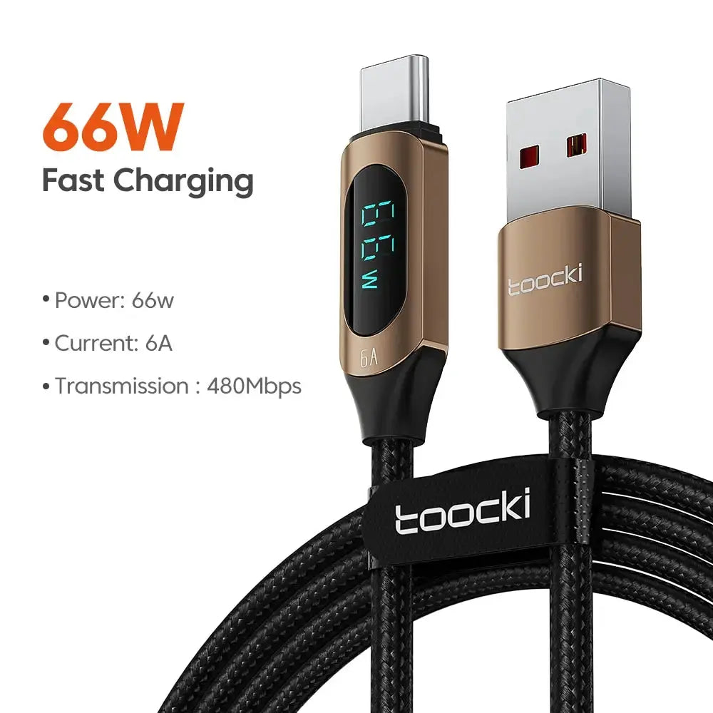 Toocki Type C to Type C Cable 100W PD Fast Charging Charger USB C to USB C Display Cable For Xiaomi POCO F3 Realme Macbook iPad Tarot Yeah