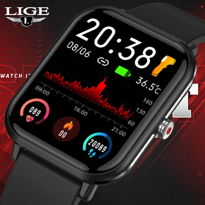 2024 New Body Temperature Monitor Watch Men Smart Watch Sports Music Playback Waterproof SmartWatch Heart Rate Blood Pressure