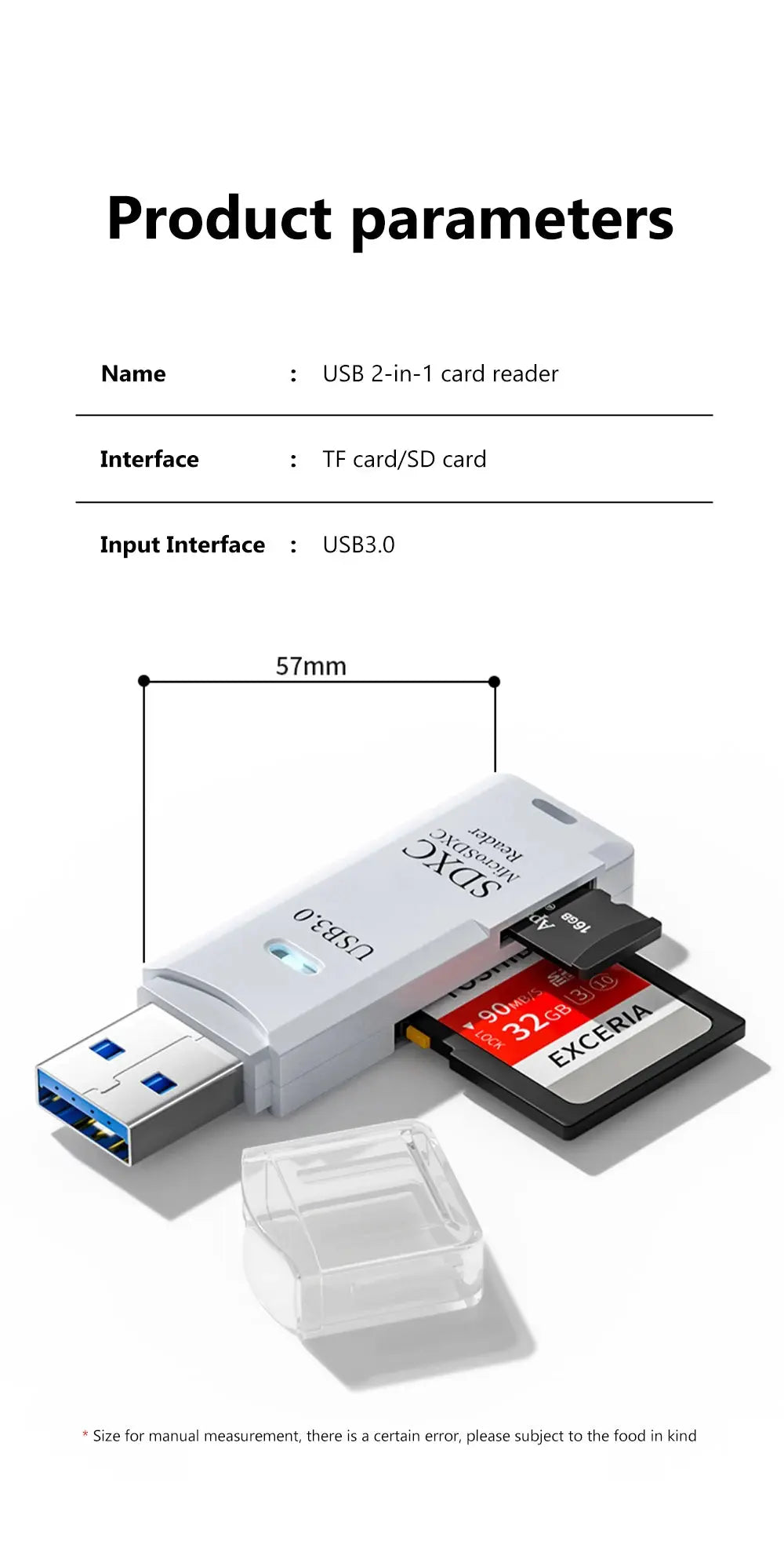 2 in 1 USB 3.0 Card Reader Micro sd card Reader usb adapter High Speed Cardreader TF Memory card For PC Laptop Accessories Tarot Yeah