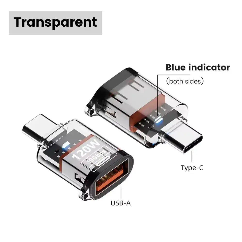 USB3.2 Adapter 10Gbps, 120W USB C Female to USB Male/USB Type-C Male to USB Female Adapter OTG Fast Charging with Double Tarot Yeah