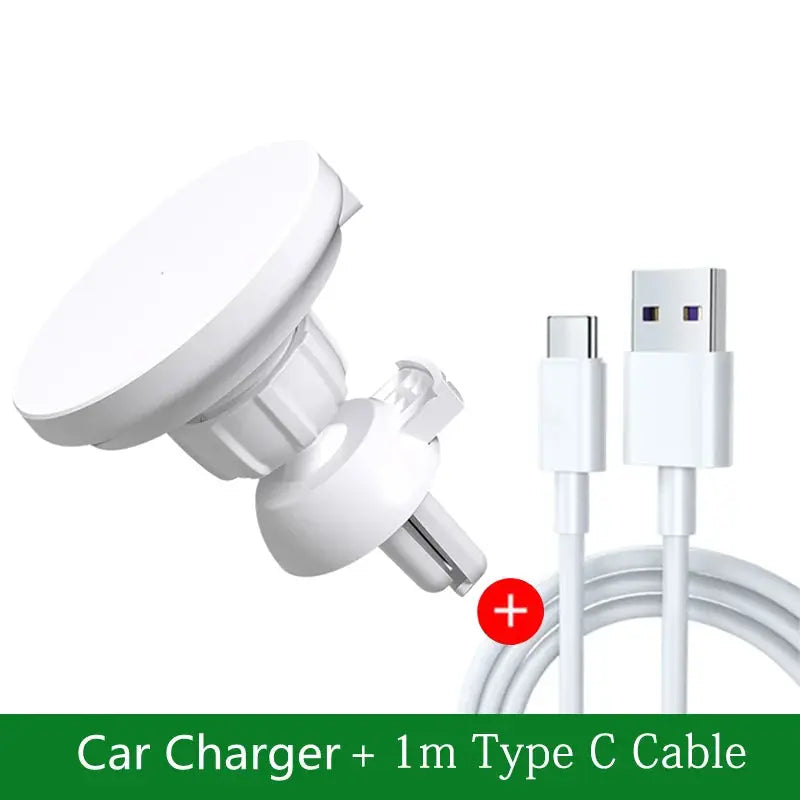 30W Magnetic Car Wireless Charger + Ring For iPhone 12 13 14 15 pro max mini Air Vent Car Phone Holder Stand Fast Car Charging Tarot Yeah