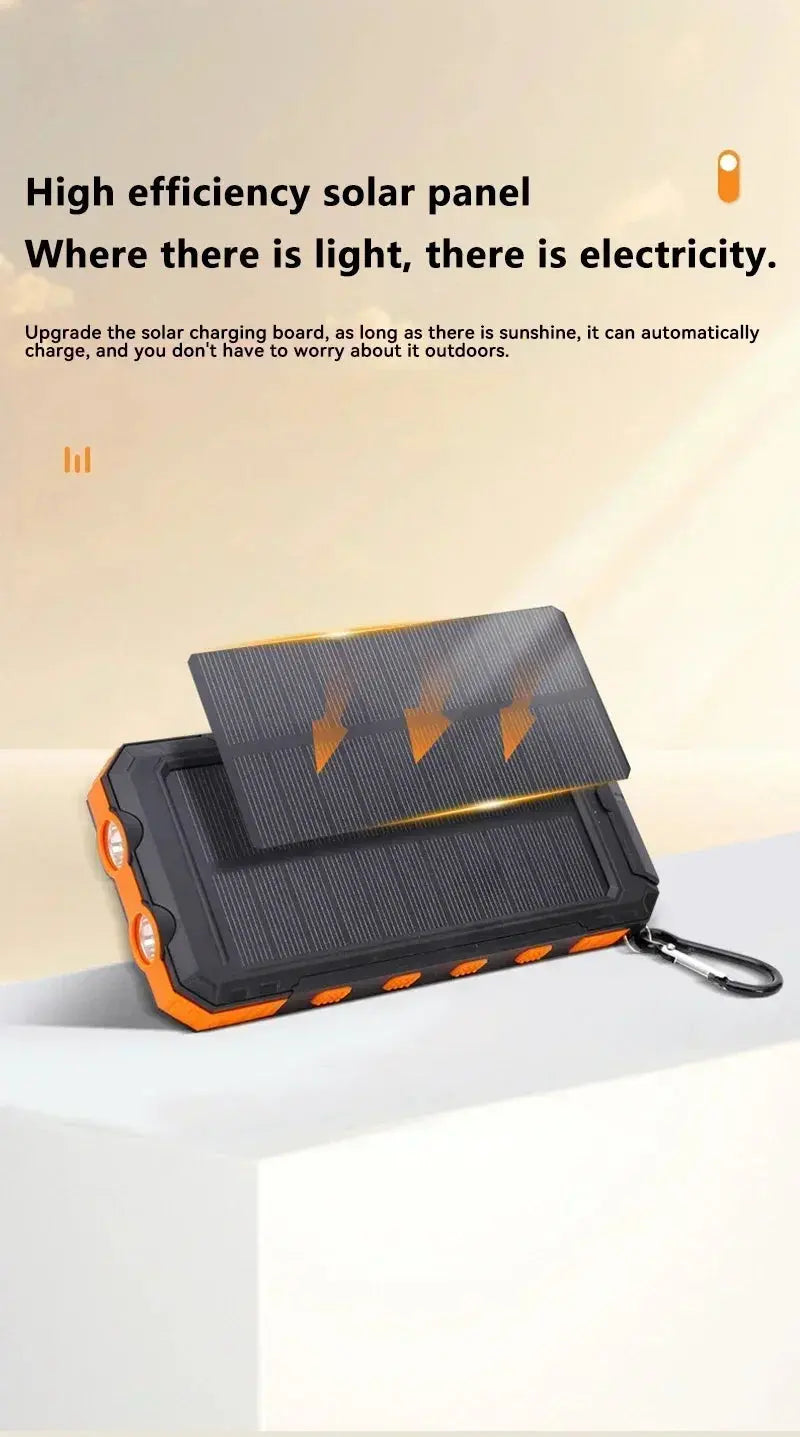200000mAh Large Capacity Solar Power Bank Fast Charging Portable Charger External Battery  for IPhone Samsun Xiaomi Powerbank Tarot Yeah