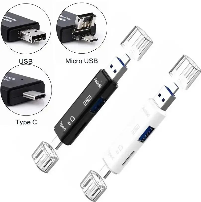 New 5 in 1 Multifunction USB 2.0 Type C USB Micro USB SD TF Memory Card Reader for Android Computer Dock OTG Type C Adapter Tarot Yeah