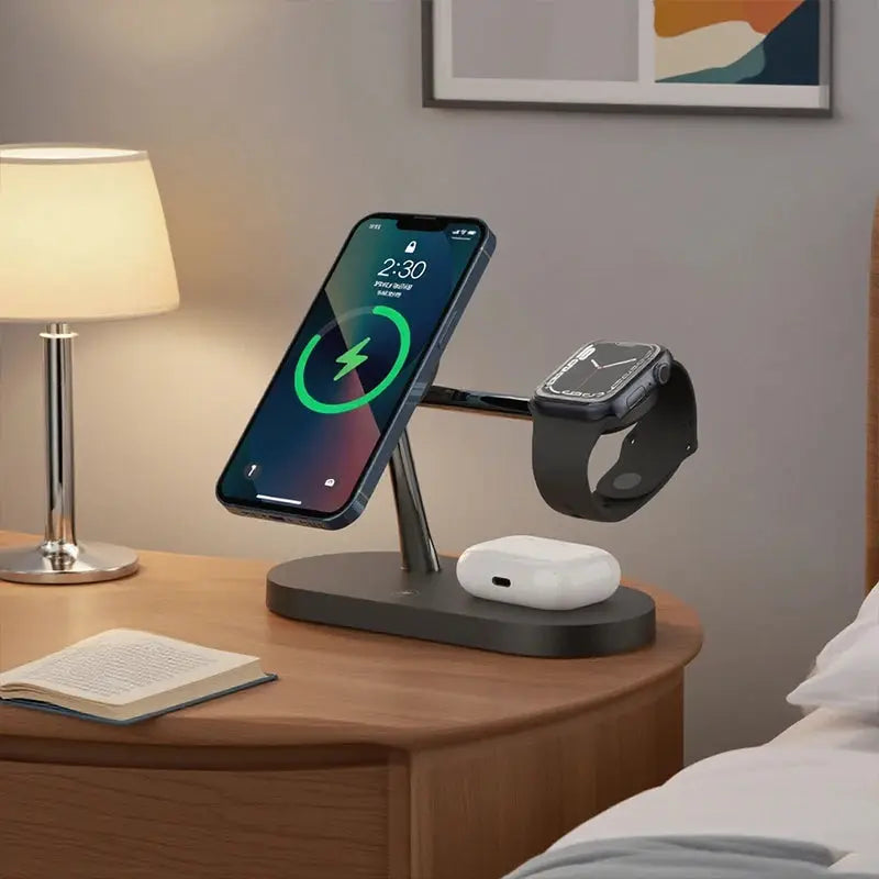 3 in 1 Wireless Charger Stand For iPhone 12 13 14 15 16 Fast Charging Station for Apple Watch 10 9 8 7 6 5 4 Airpods 2 3 Pro Tarot Yeah